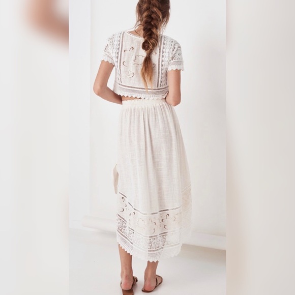 Spell & Gypsy ABIGAIL LACE TIE SIDE SKIRT S - Picture 7 of 7